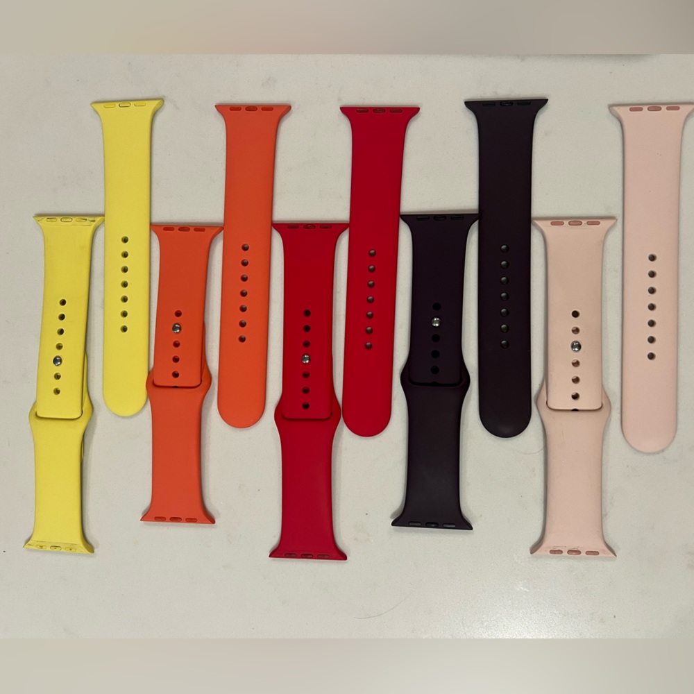 Colorful Silicone Apple Watch Bands Set